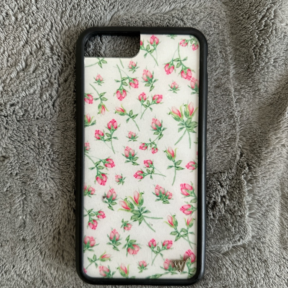 Wildflower pink & white floral phone case
